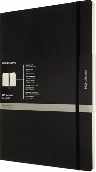 

Блокнот недатований Moleskine PRO м'який А4 21 х 29,7 см чорний