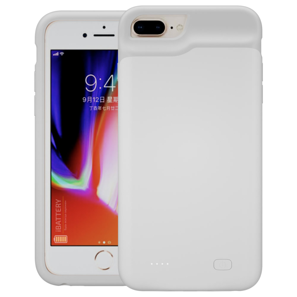 

Чехол зарядка iBattery для iPhone 6/6s/7/8 Plus 6500 mAh white