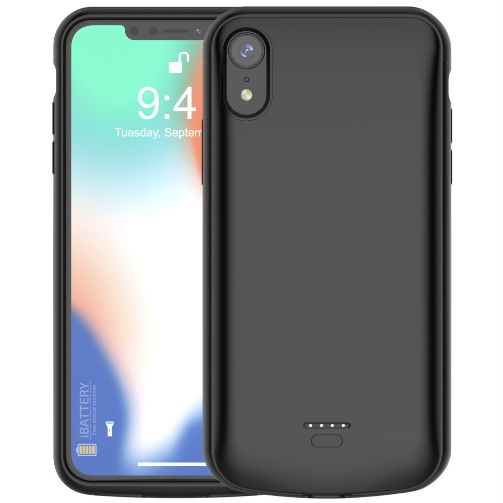 

Чехол батарея iBattery для iPhone XR 5000 mAh black