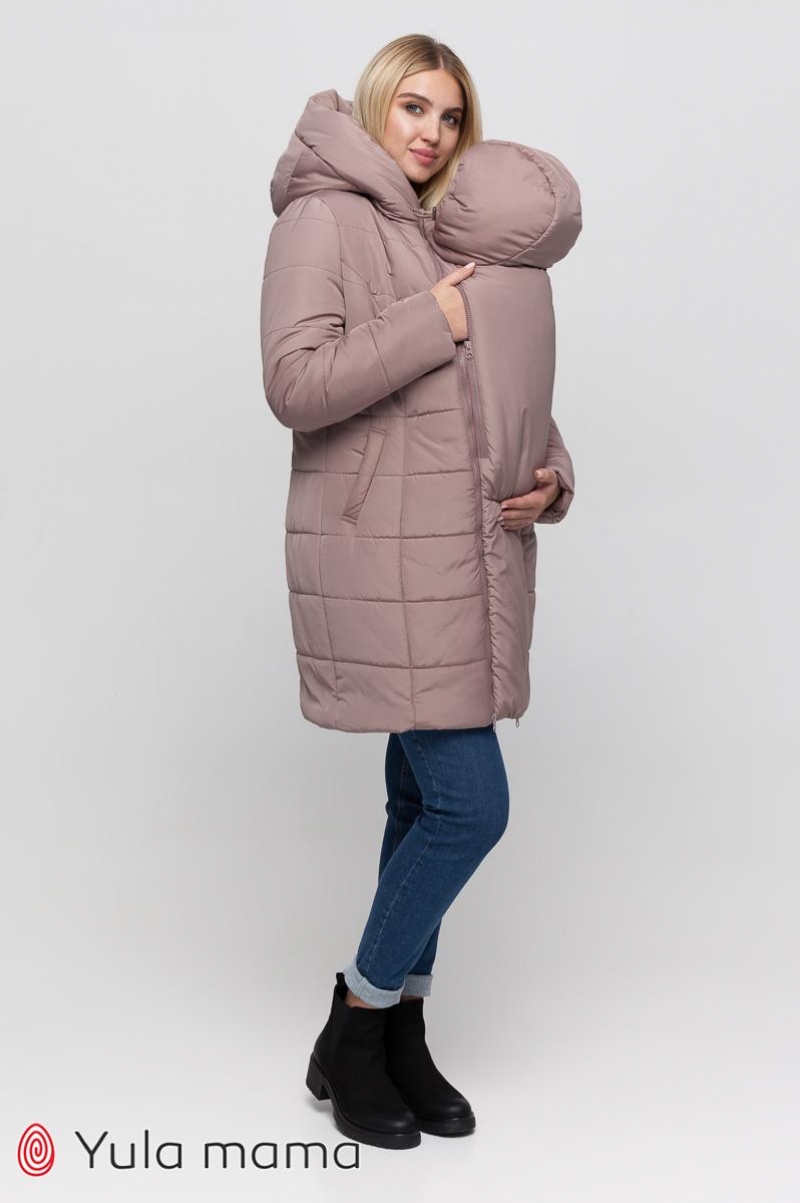 

Зимнее слинго - пальто 3 в 1 для беременных Юла мама Abigail Sling S Бежевый OW-40.053