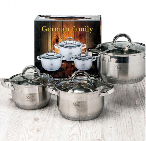 

Набор кастрюль 6 ПРЕДМЕТОВ German Family GF-2027 из нержавеющей стали