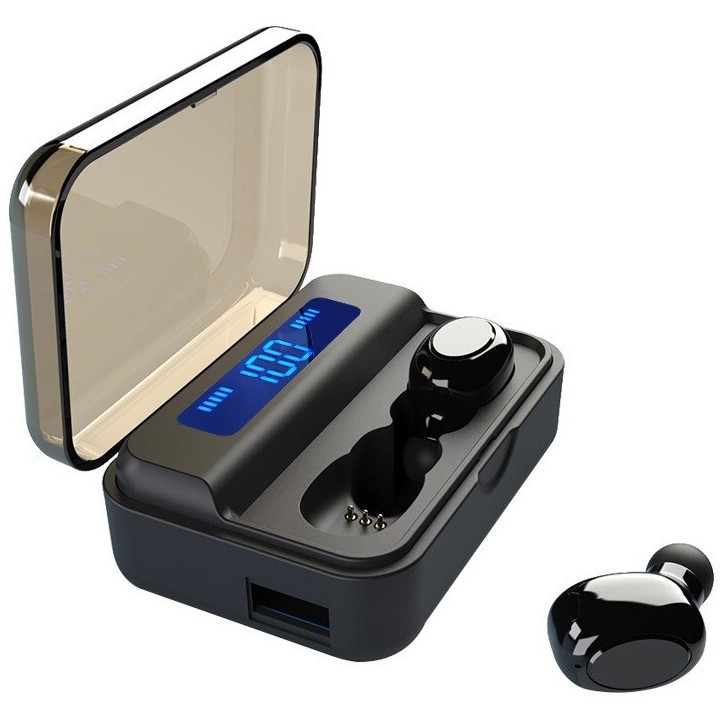 

Наушники беспроводные TWS в кейсе PowerBank 2200 mA/h (TWS-TB-EW)