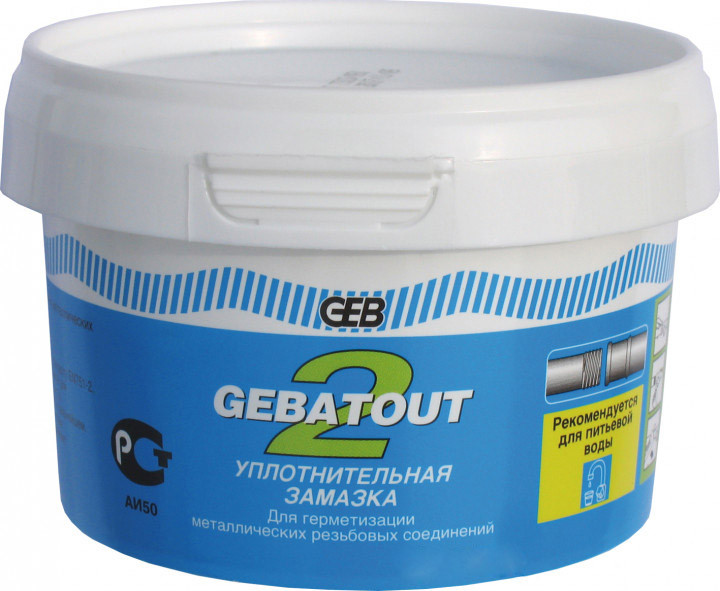 

Паста-герметик GEB Gebatout (500 г.) для паковки резьбовых соединений (103100)