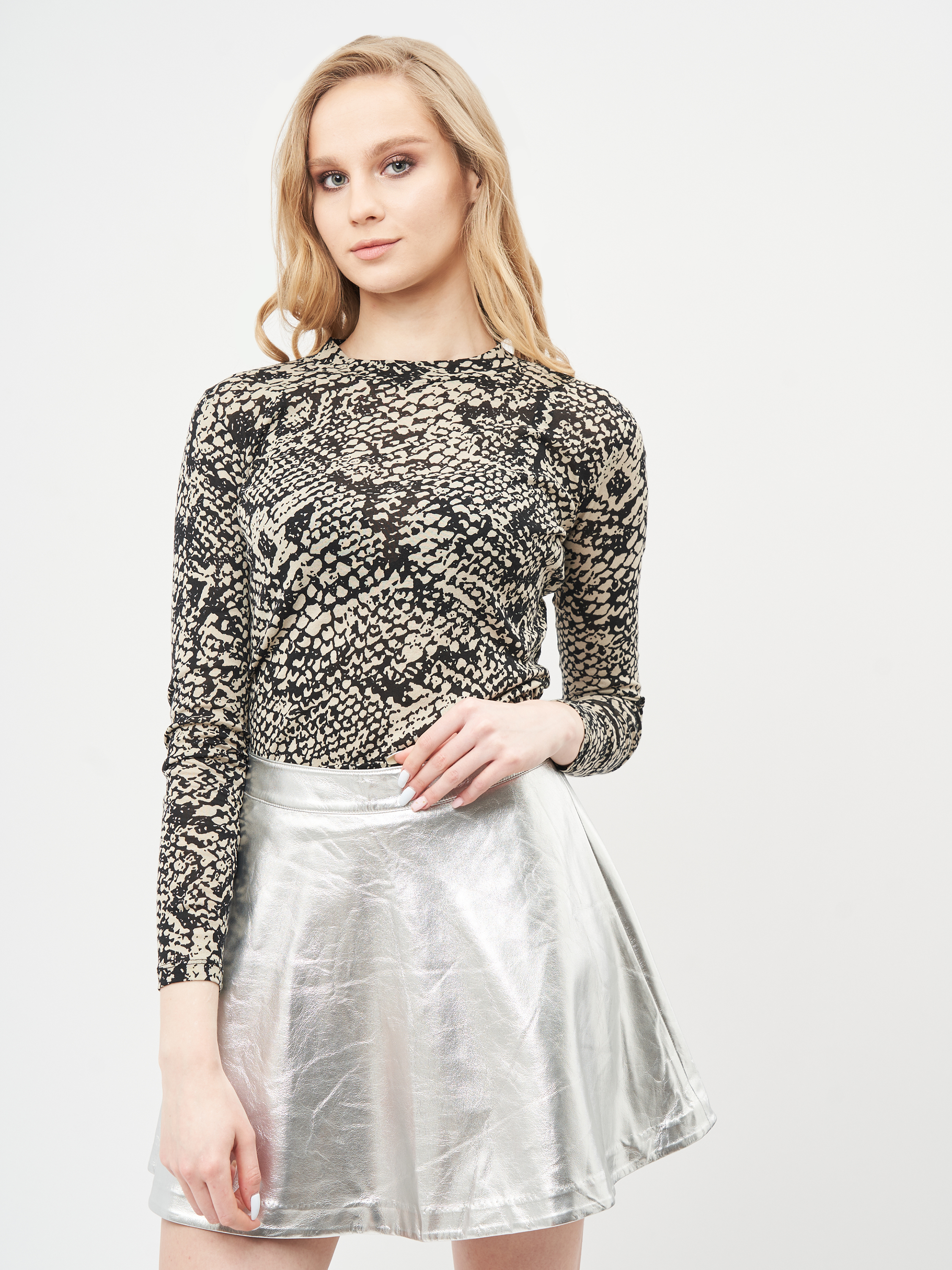 

Юбка H&M 303-1412223 38 Серебристая