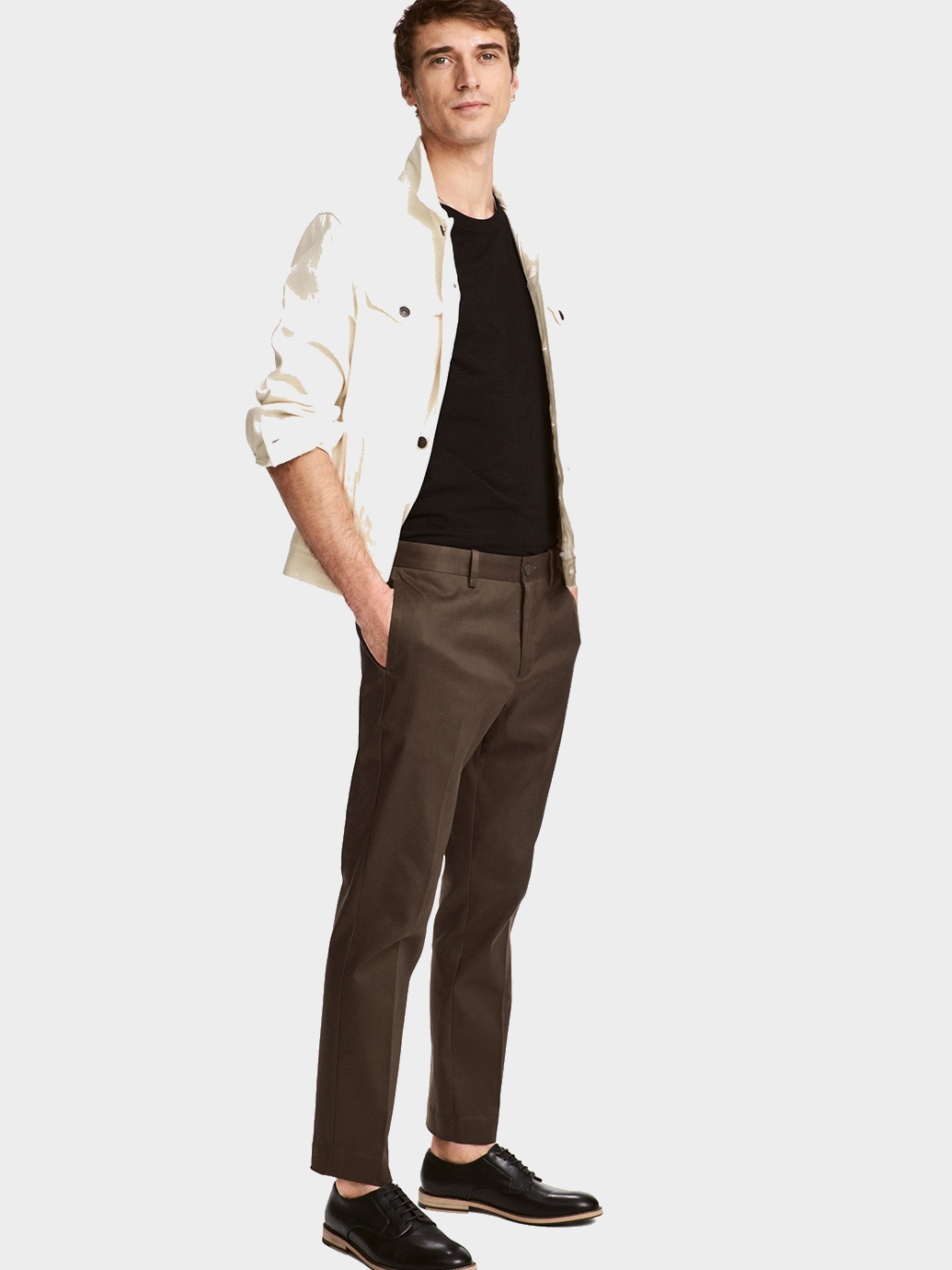 

Брюки H&M 0481420_серый_01  Коричневые, Брюки H&M 0481420_серый_01 50 Коричневые
