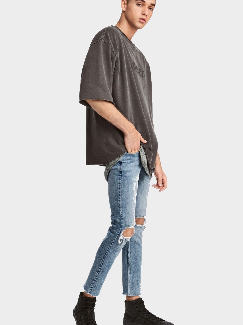 

Джинсы H&M 0305735_дырки 34 Голубые