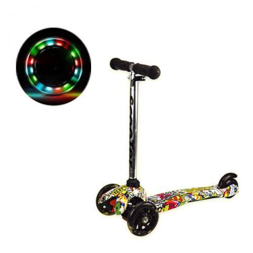 

Самокат детский 3-х колёсный Scooter SC20136 принт колеса PU со светом