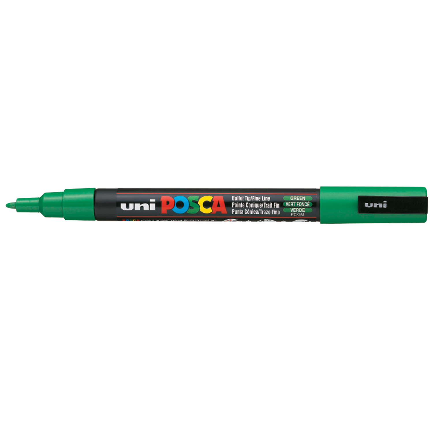 

Маркер-краска Uni Posca Зеленый 0.9-1.3 мм Черно-зеленый корпус (PC-3M.Green)