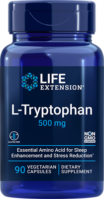 

L-триптофан L-Tryptophan Life Extension 500 мг 90 капсул (LE026)