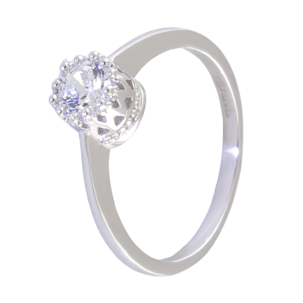 

Срібна каблучка 925 проби 1,9 гр з кристалом Swarovski 1,4 карат Silvex925 розмір 16.0