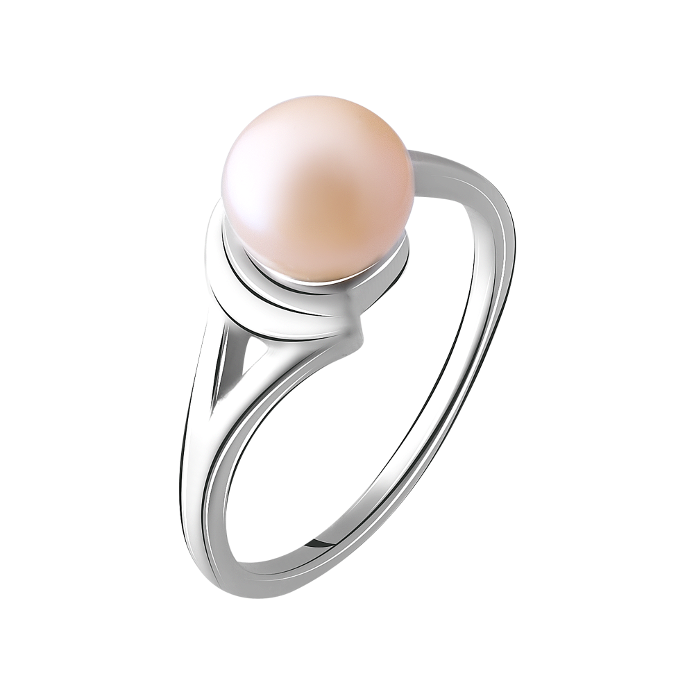 

Срібна каблучка 925 проби 2,99 гр. з персиковою перлиною з о.Таїті "Maruata Pearls" 2,96 карат Valentine розмір 18.0