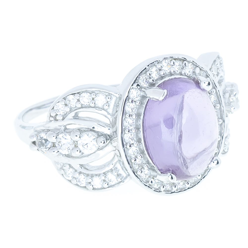 

Срібна каблучка 925 проби 4,48 гр з гідротермальними олександритами та цирконами 4,79 карат Valentine розмір 17.0