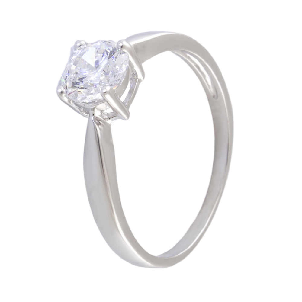 

Срібна каблучка 925 проби 1,7 г з кристалом Swarovski 3,2 карат BoutiqueTV розмір 17.5