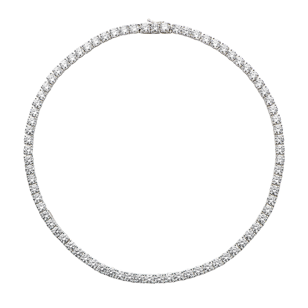 

Серебряное колье с фианитами 000136618 45 размера