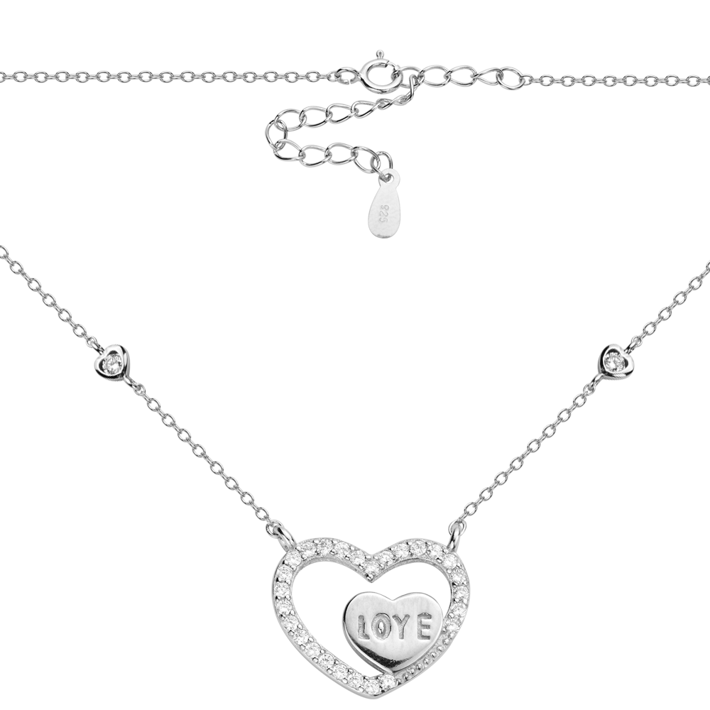 

Серебряное колье с кристаллами циркония 000130683 45 размера