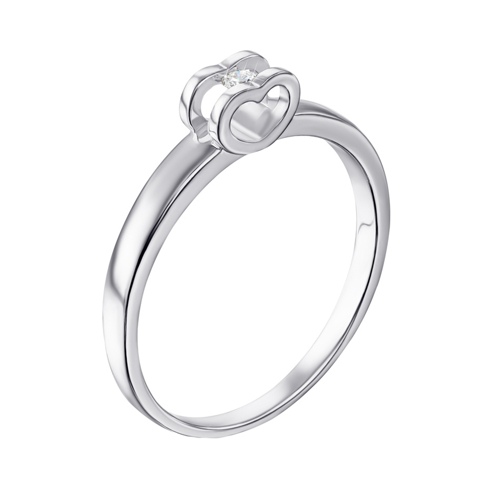

Серебряное кольцо с цирконием Swarovski 000119308 15.5 размера