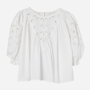 

Блузка H&M 1704-9024452 S Белая