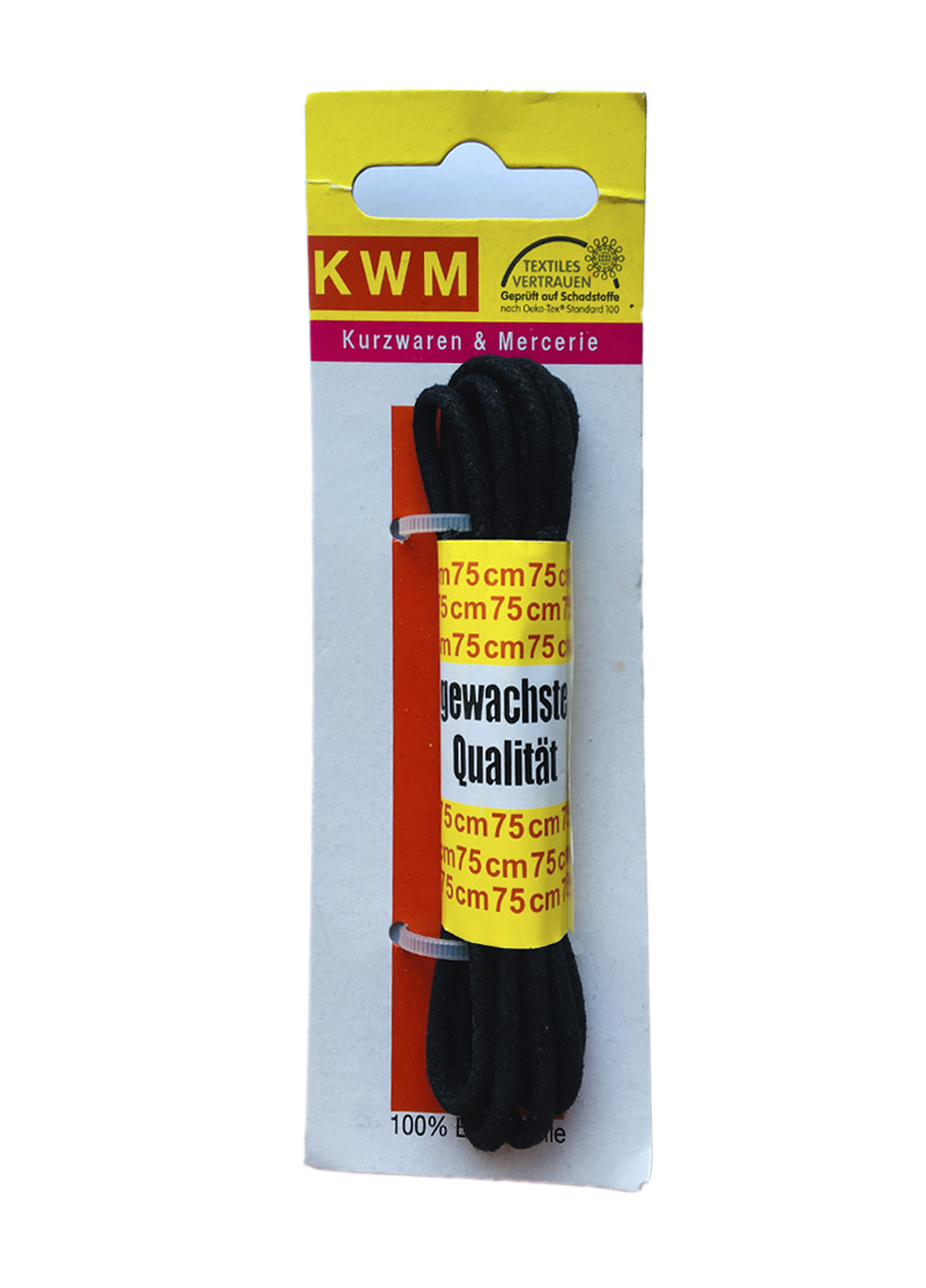 

Шнурки черные KWM 75 см KWM черный IS-10401