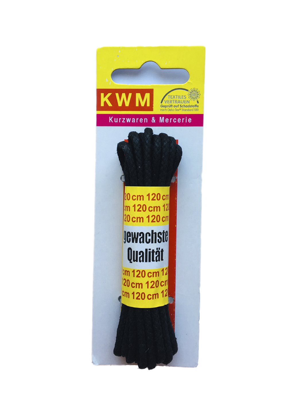 

Шнурки черные KWM 120 см KWM черный IS-10421