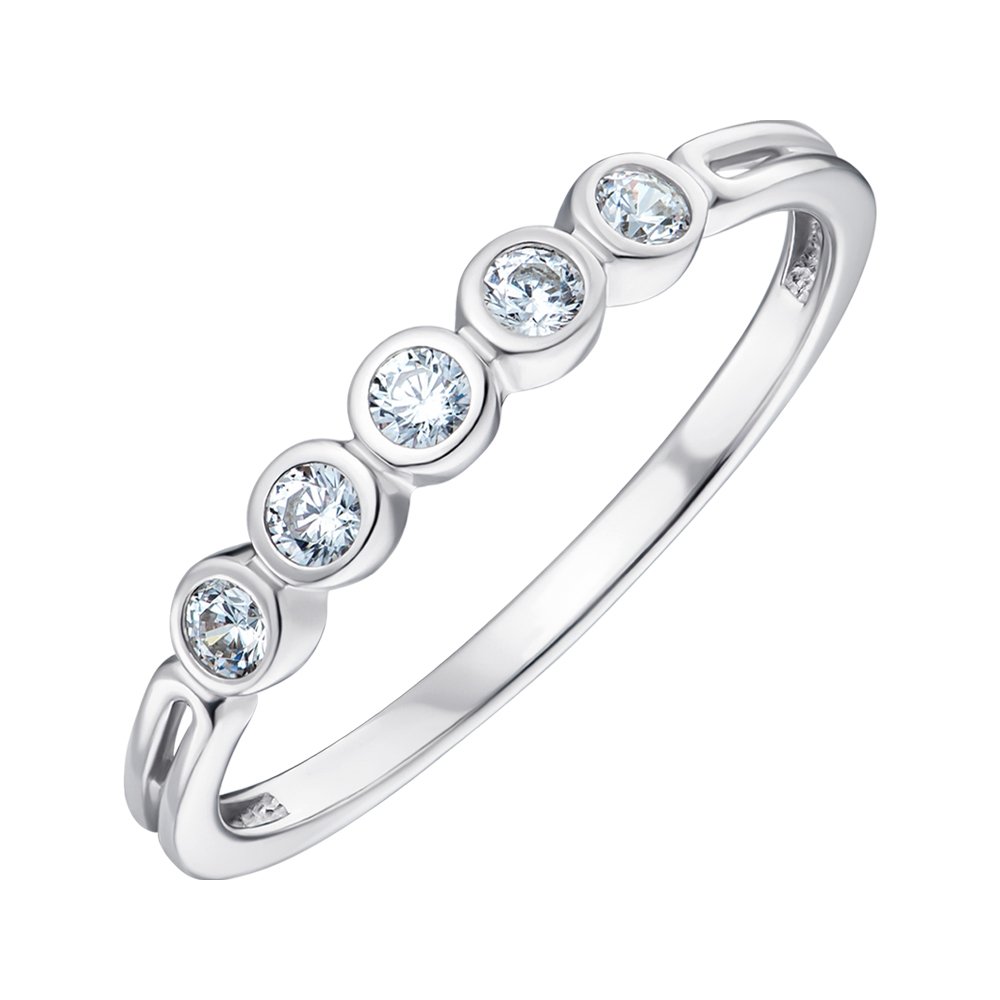 

Серебряное кольцо с фианитами 000148797 16.5 размера
