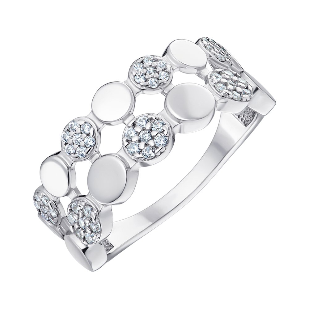 

Серебряное кольцо с фианитами 000148798 16.5 размера