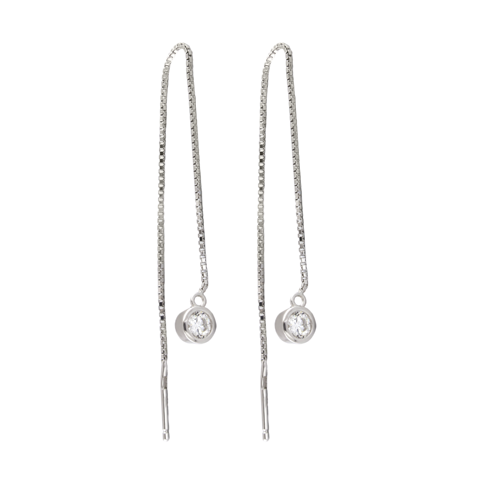 

Срібні сережки 925 проби 1,6 г з кристалами Swarovski 1,3 карат Silvex925