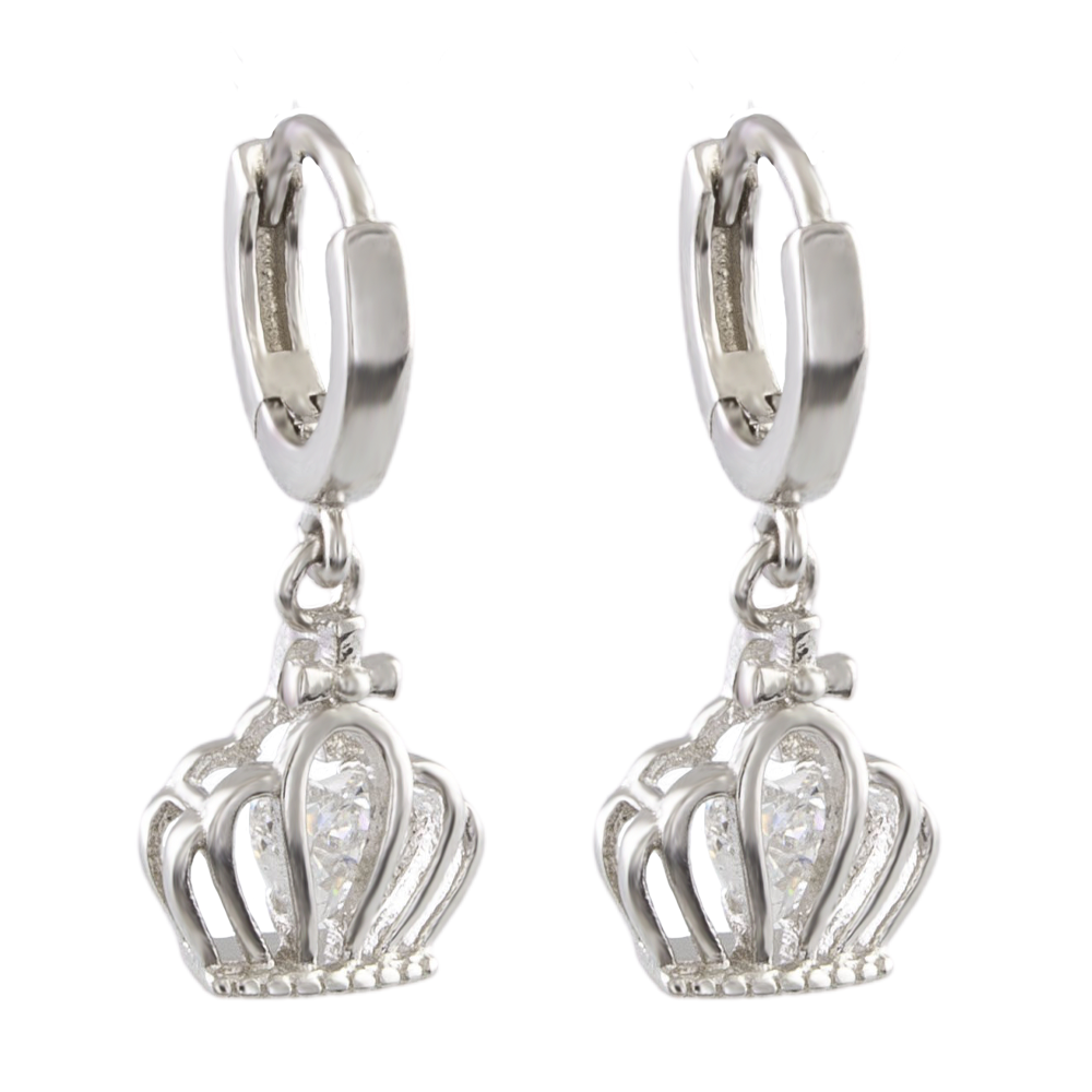 

Срібні сережки 925 проби 2,3 г з кристалами Swarovski 1,3 карат Silvex925
