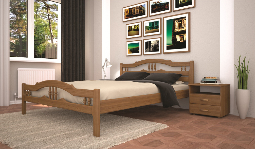 

Кровать ТИС ЮЛИЯ 1 90*200 бук Лак Яблоня