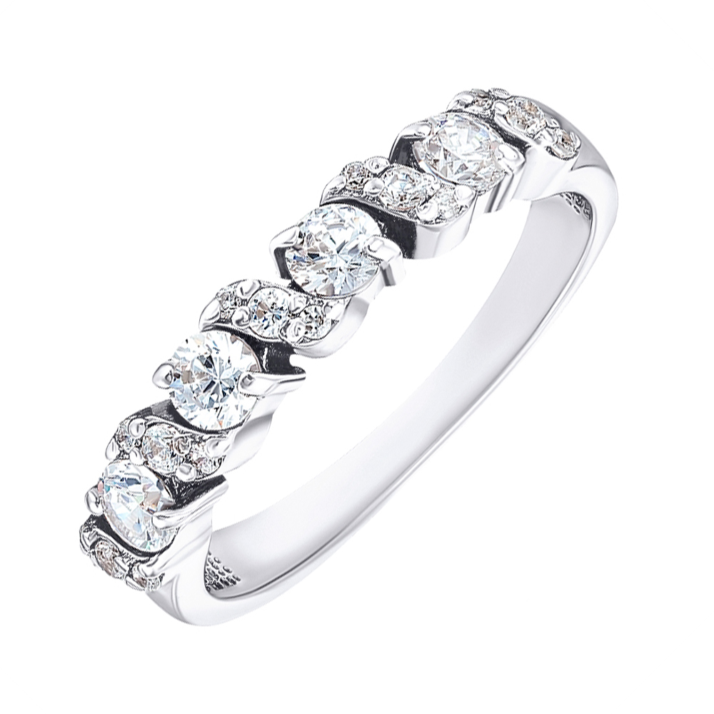

Серебряное кольцо с цирконием Swarovski 000144871 17 размера