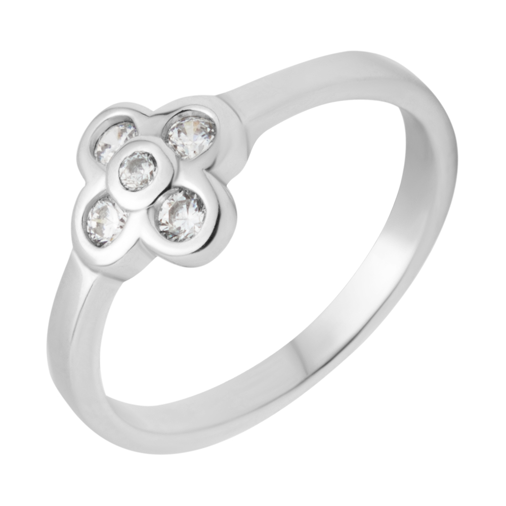 

Серебряное кольцо с фианитами 000118402 16.5 размера