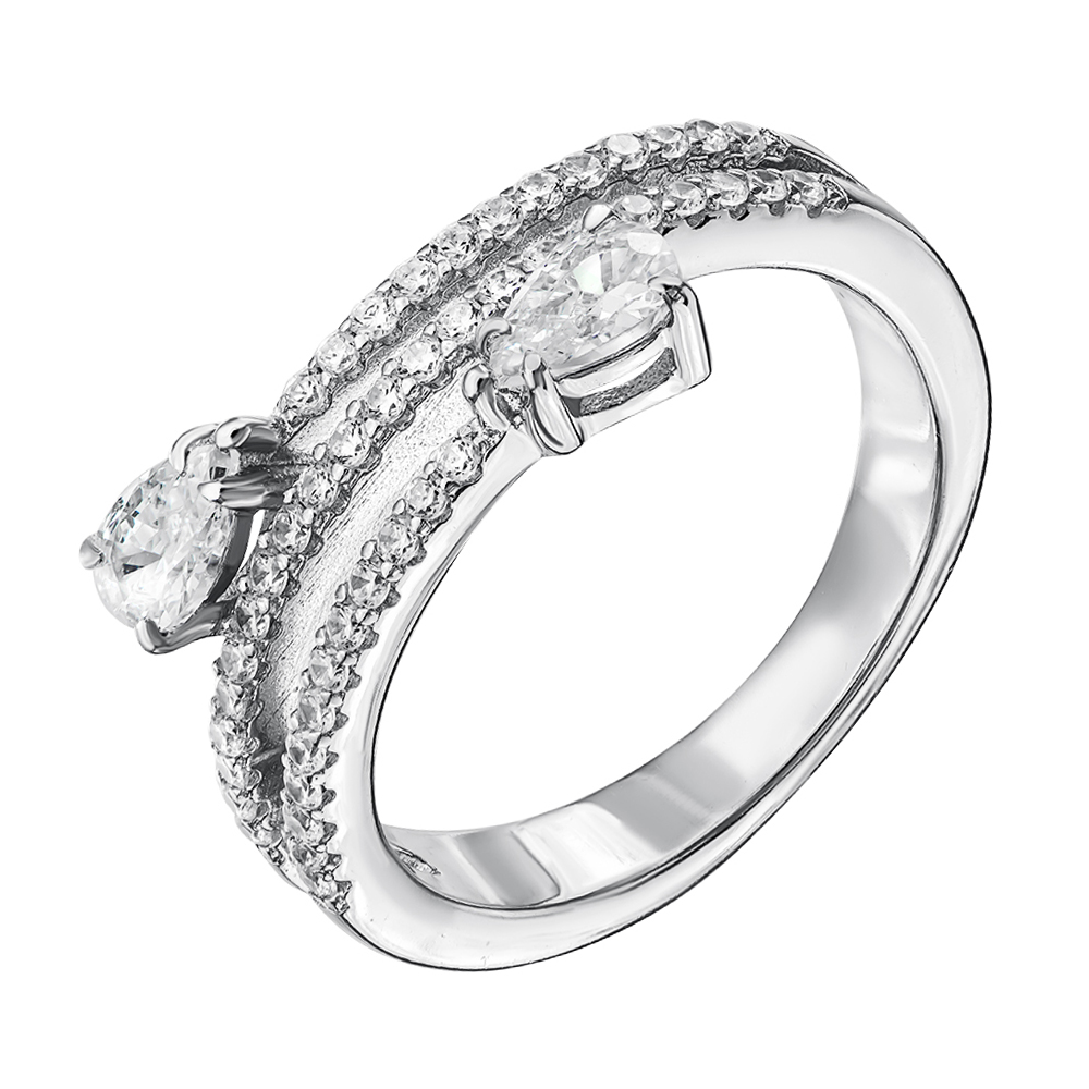 

Серебряное кольцо с фианитами 000136787 16.5 размера