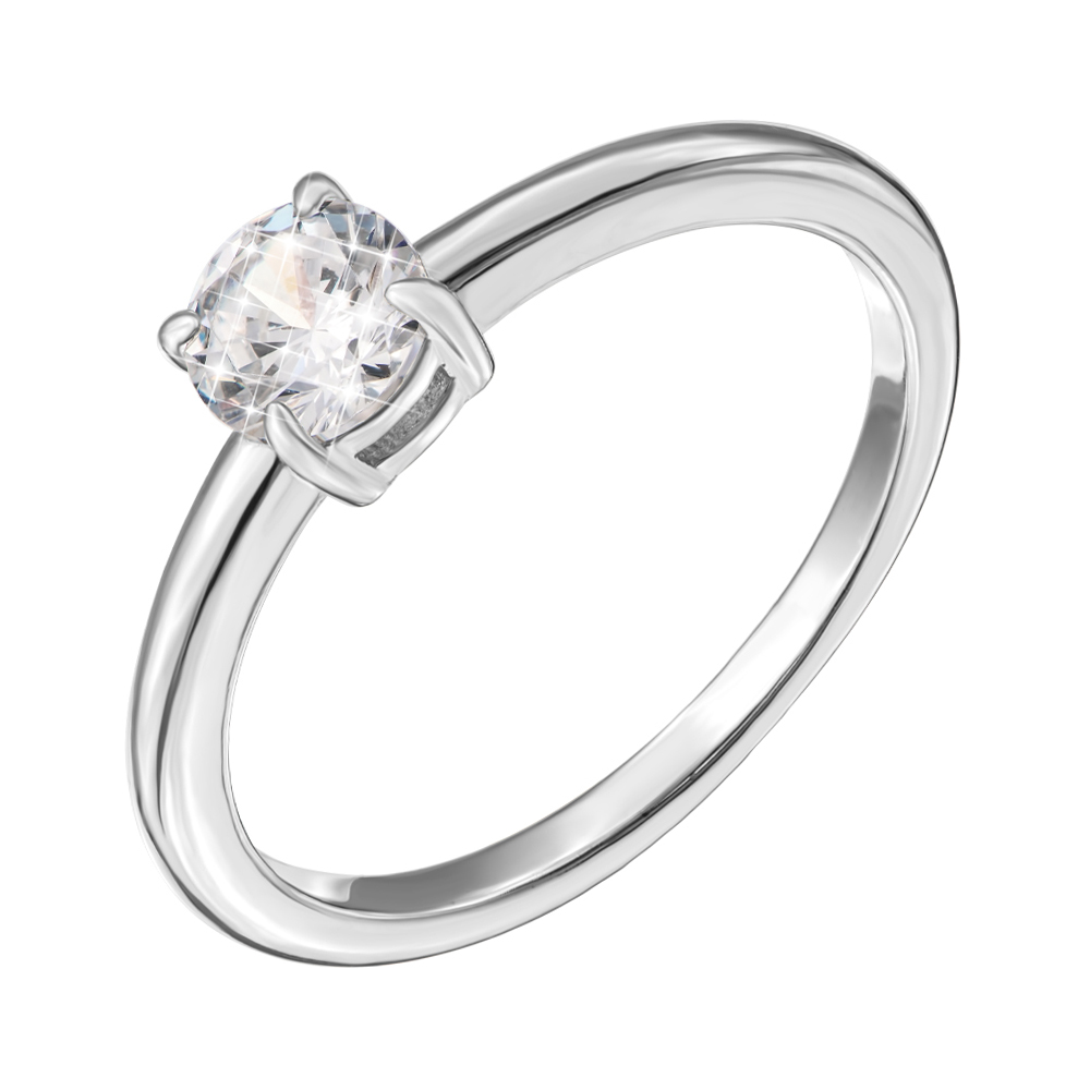 

Серебряное кольцо с фианитом 000133965 15.5 размера