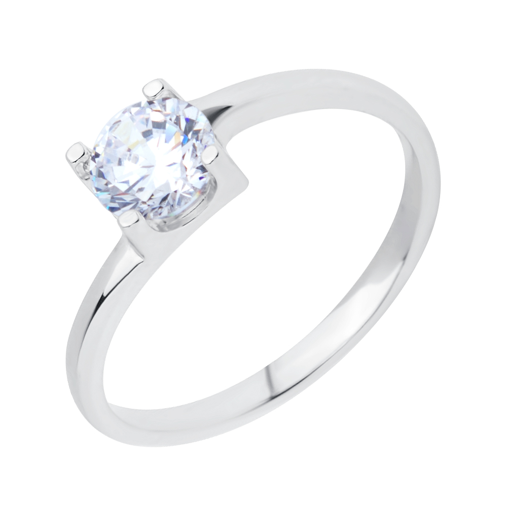 

Серебряное кольцо с фианитом 000116344 16.5 размера