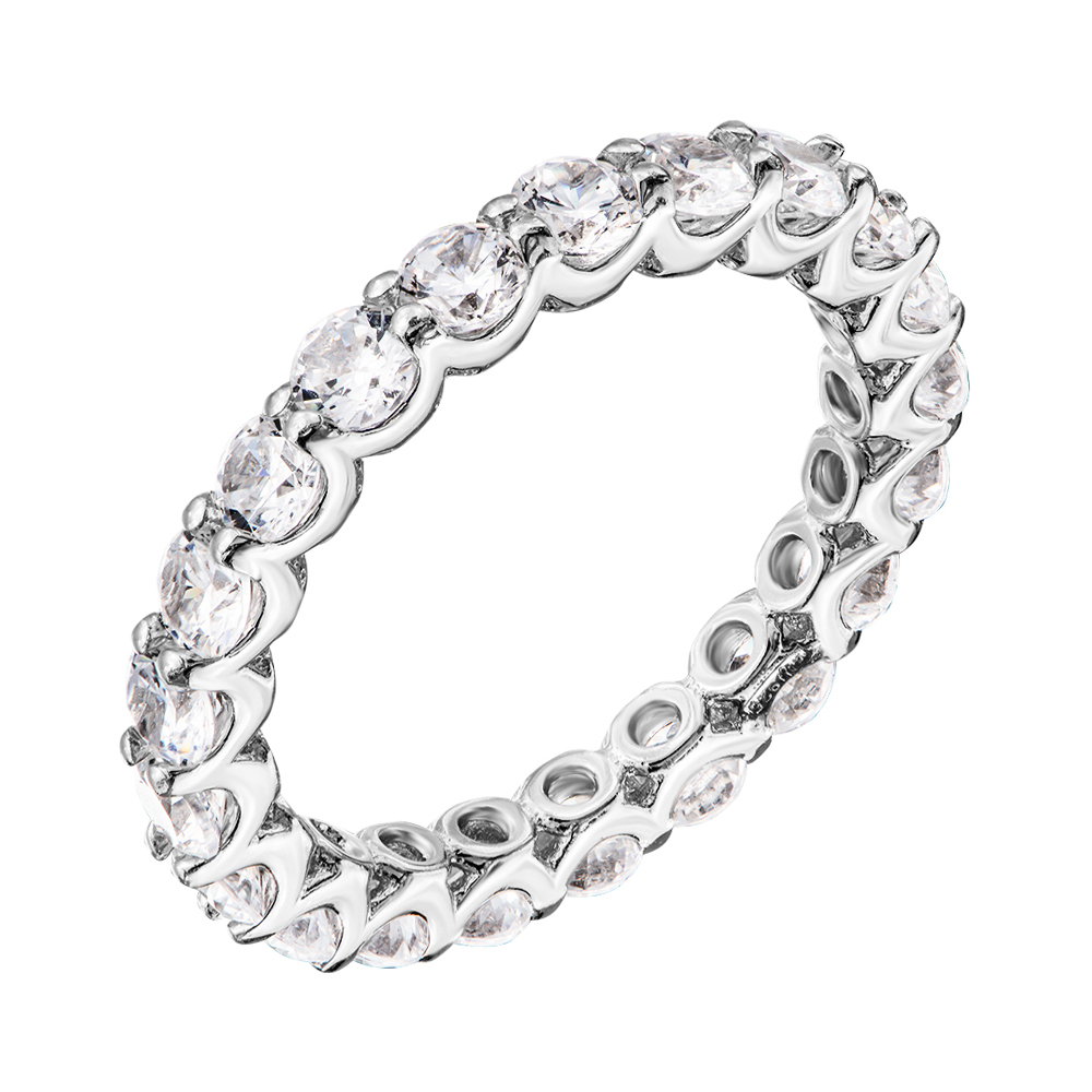 

Серебряное кольцо с фианитами 000134294 16.5 размера