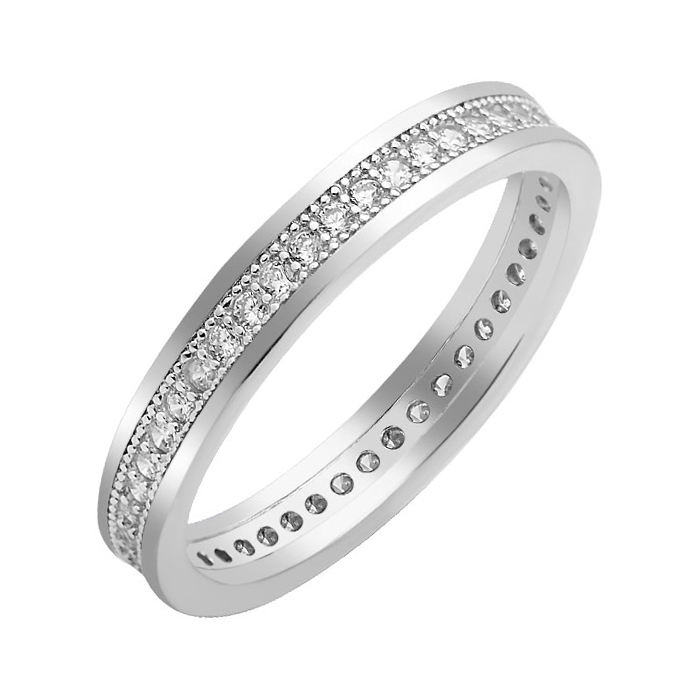 

Серебряное кольцо с фианитами 000103102 16.5 размера