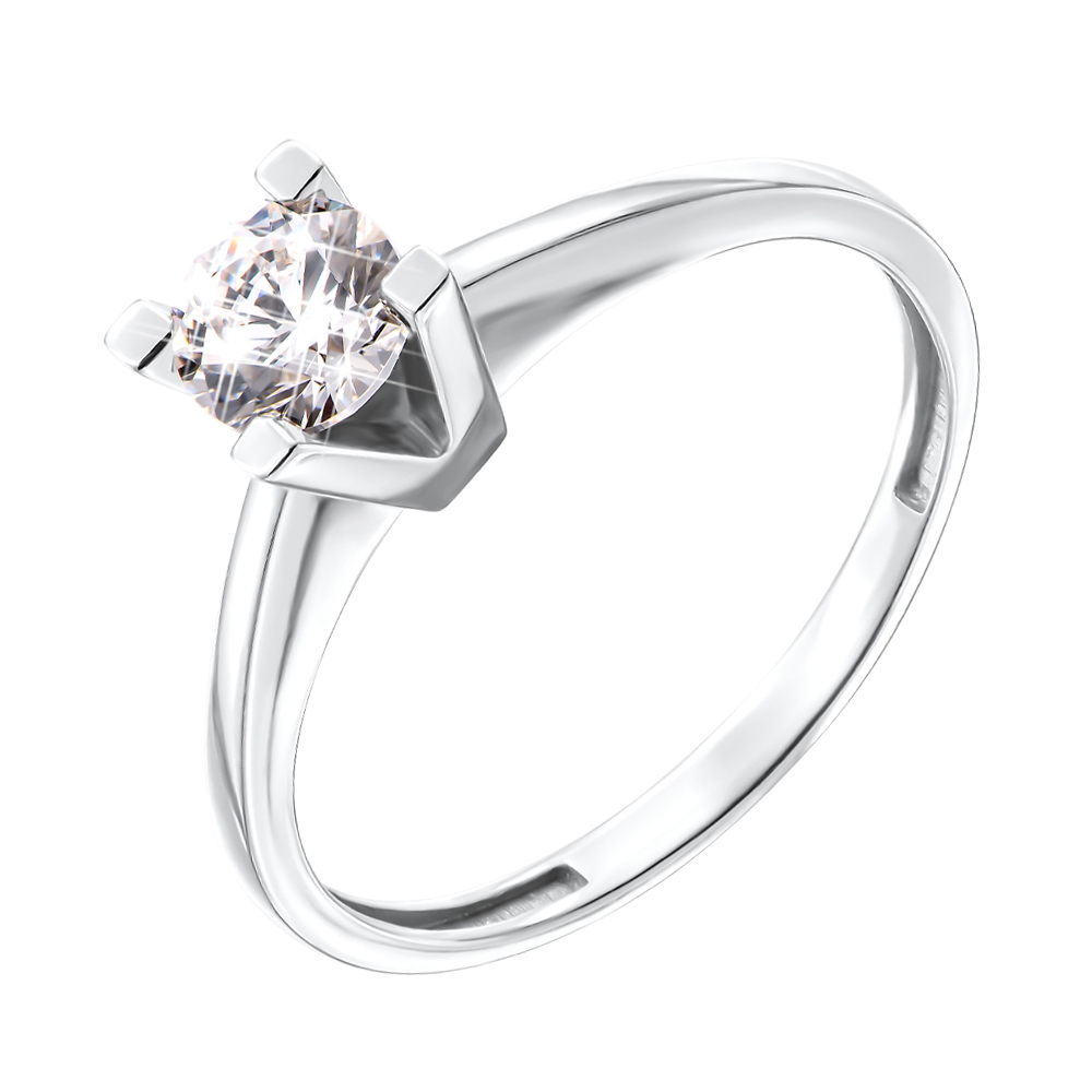 

Золотое кольцо с цирконием Swarovski 000036746 16.5 размера