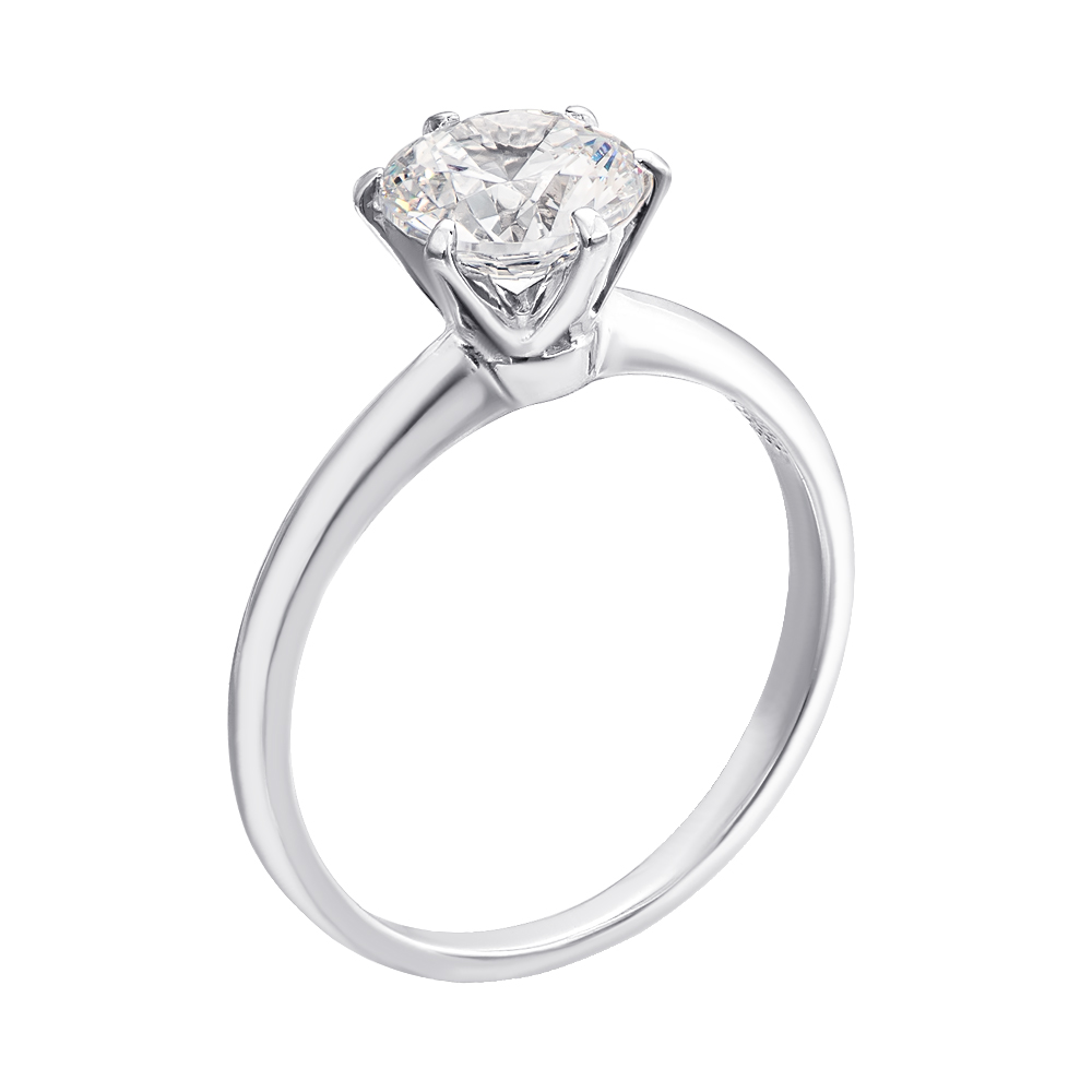 

Кольцо из белого золота с кристаллом Swarovski 000134608 18.5 размера