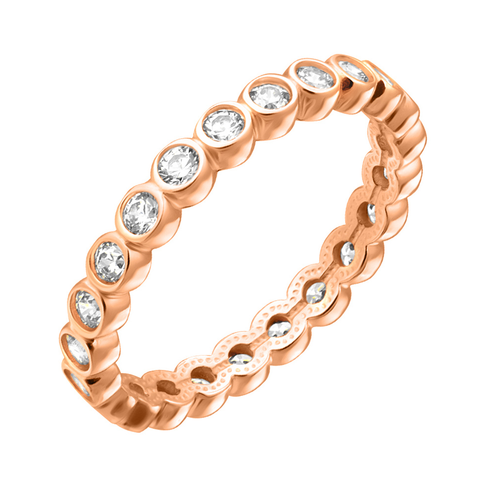 

Кольцо из красного золота с цирконием Swarovski 000132164 16 размера