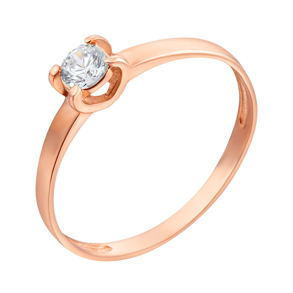 

Кольцо из красного золота с цирконием Swarovski 000067684 18.5 размера