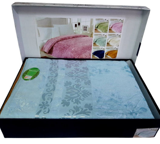 

Велюровая махровая простынь Cestepe Bamboo Light Blue 200х220