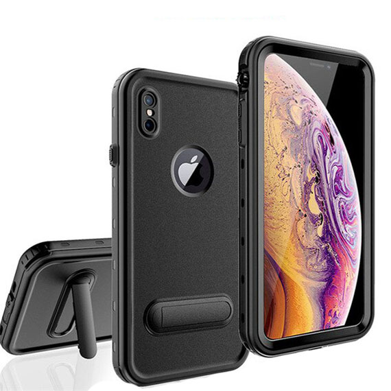 

Водонепроницаемый чехол Shellbox с подставкой для Apple iPhone X / XS (5.8") Черный Без бренда