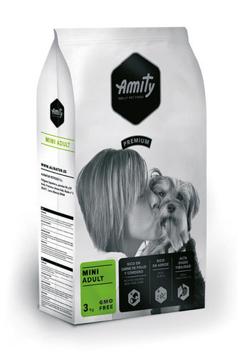 

Корм для собак AMITY Mini Adult, для мелких пород, с курицей и ягненком (3 кг)