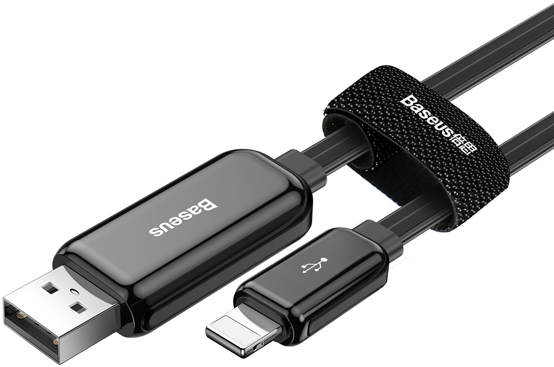 

Кабель Baseus USB - Lightning Glowing Data 1 м Black (CALLG-01)