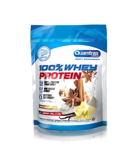 

Протеин Whey Protein Quamtrax ваниль корица 500 г (QMT084)