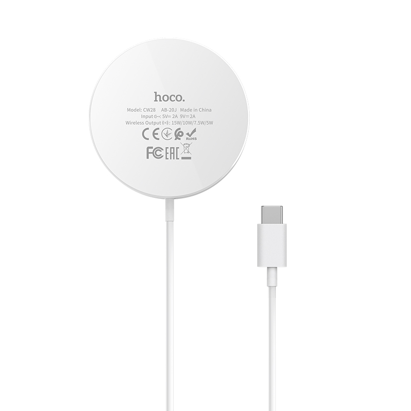 

Беспроводное зарядное устройство HOCO Original series magnetic wireless fast charger CW28 |15W| White