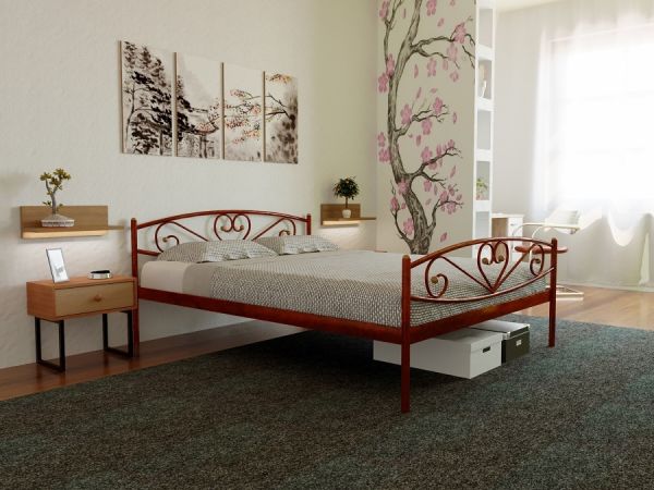 

Кровать Milana-2 Метакам Шагрень медь 120х200