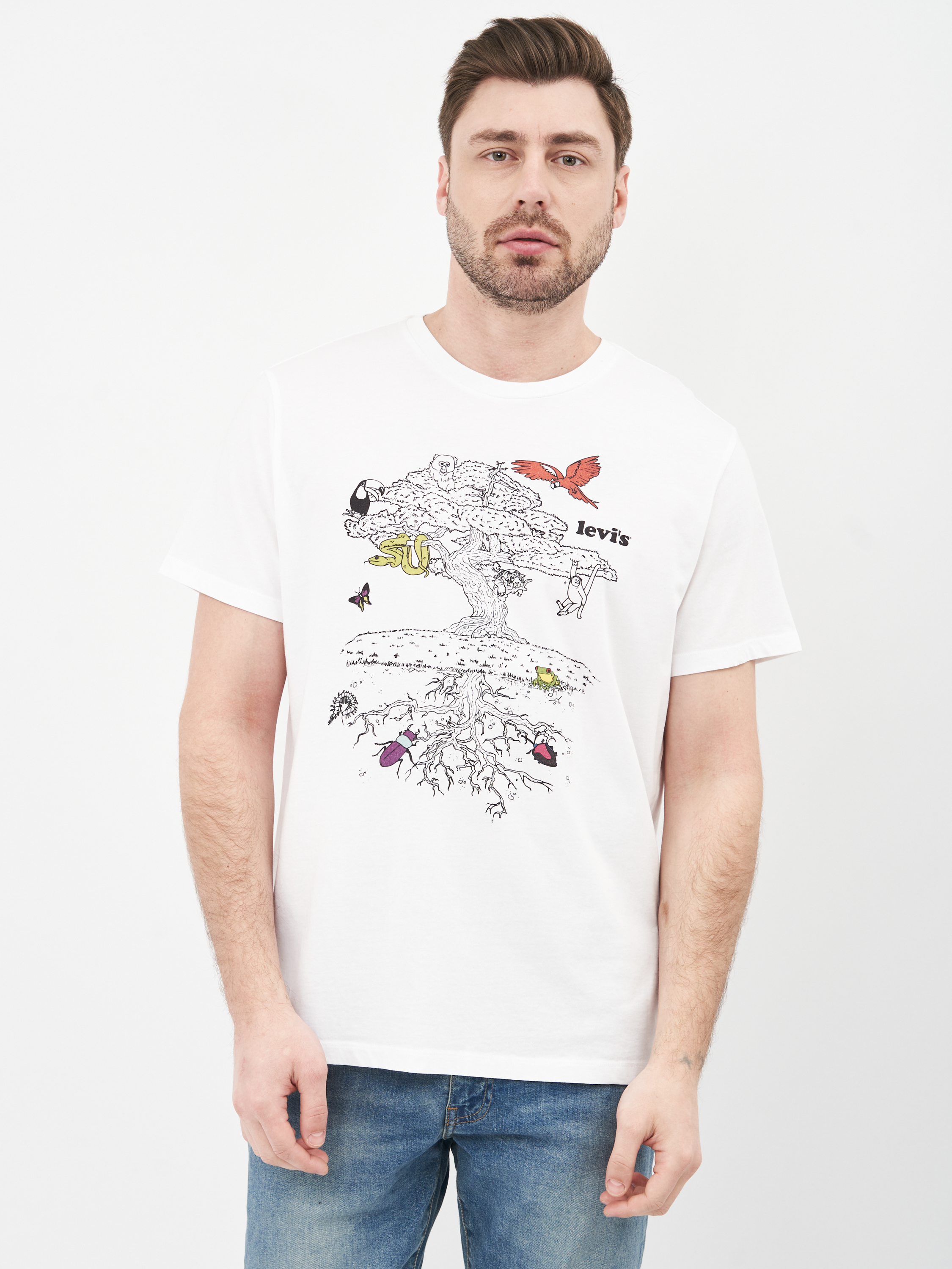 

Футболка Levi's Graphic Crewneck Tee Jungle White Graph 22491-0831 XXL