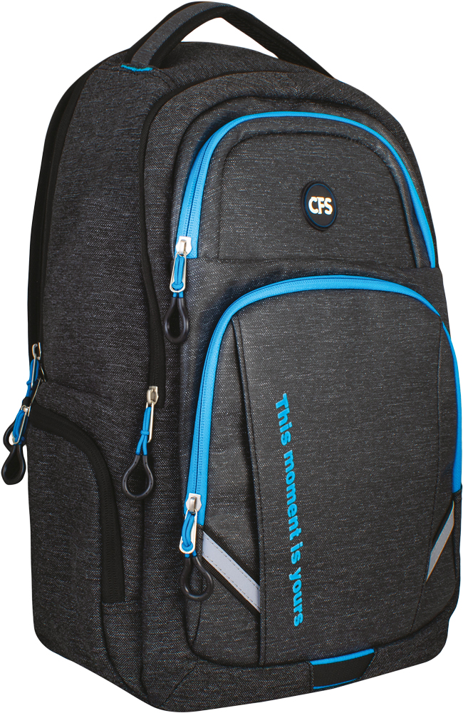 

Рюкзак молодежный Cool For School 19" 820 USB мужской 0.7 кг 36-45 л Черный с выделенными элементами (CF86596)