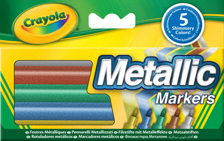 

Фломастери Crayola Markers кольору металік 5 шт (58-5054)