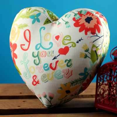 

Подушка сердце 3D Presentville I love you forever & ever на белом фоне 40х40х7,5 см